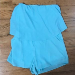 She and Sky boutique mint romper NWT